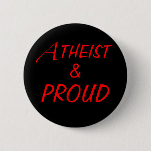 Atheistischer u. stolzer Knopf Button