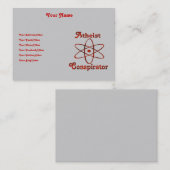 Atheistischer Verschwörer Visitenkarte (Vorne/Hinten)