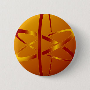 atheistisches Atom Button