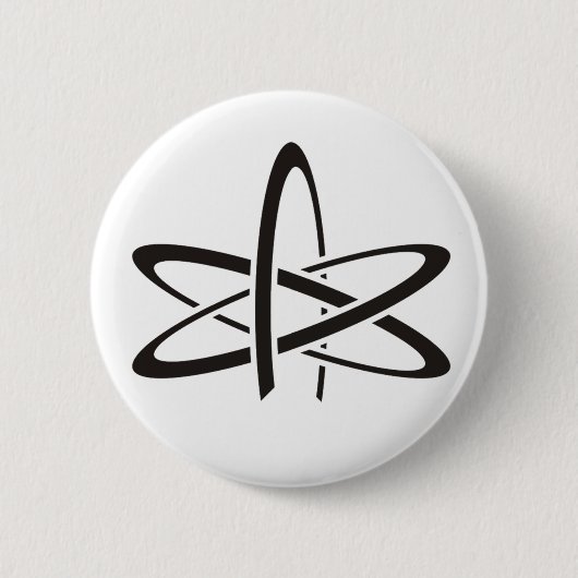 Atheistisches Atom Button (Vorderseite)