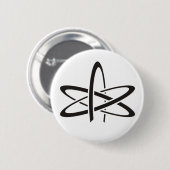 Atheistisches Atom Button (Vorne & Hinten)