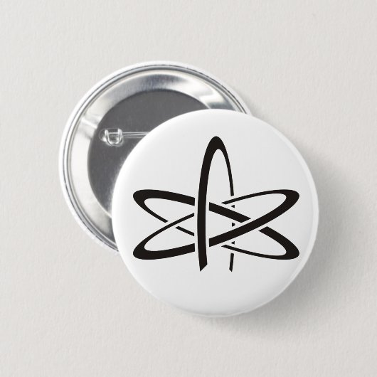 Atheistisches Atom Button (Vorne & Hinten)