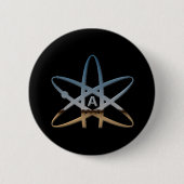 Atheistisches Atom-Button Button (Vorderseite)