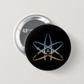 Atheistisches Atom-Button Button (Vorne & Hinten)