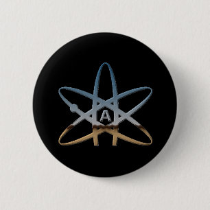 Atheistisches Atom-Button Button