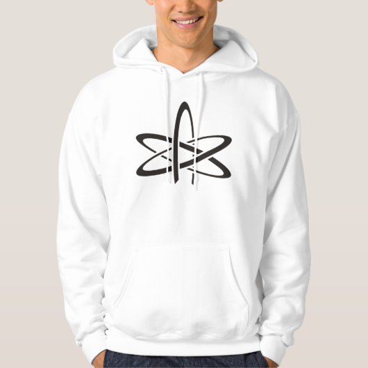 Atheistisches Atom Hoodie (Vorderseite)