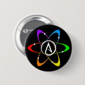 Atheistisches Atom-Symbol Button (Vorne & Hinten)