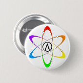 Atheistisches Atom-Symbol Button (Vorne & Hinten)