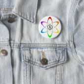 Atheistisches Atom-Symbol Button (Beispiel)