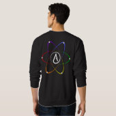 Atheistisches Atom-Symbol Regenbogen Weiß Sweatshirt (Schwarz voll)