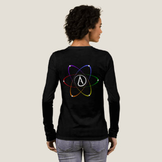 Atheistisches Atom-Symbol Regenbogen Weiß Tri-Blend Shirt