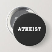 Atheistisches Collegelogo Button (Vorne & Hinten)