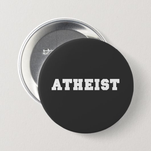 Atheistisches Collegelogo Button (Vorne & Hinten)