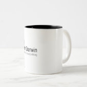 Atheistisches Kleid - unten mit Darwin-Tasse Zweifarbige Tasse (VorderseiteRechts)