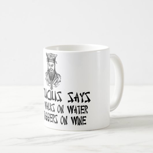 Atheistisches Konfuzius Kaffeetasse (VorderseiteRechts)