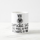 Atheistisches Konfuzius Kaffeetasse (Mittel)
