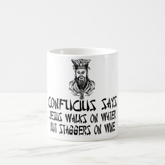 Atheistisches Konfuzius Kaffeetasse (Mittel)