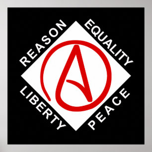 Atheistisches Logoplakat Poster