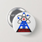 Atheistisches Radiowellen-Button Button (Vorne & Hinten)