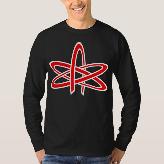 ATHEISTISCHES SHIRT DES ATOM-LONGSLEEVE (Vorderseite)