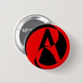 Atheistisches Symbol Button (Vorne & Hinten)