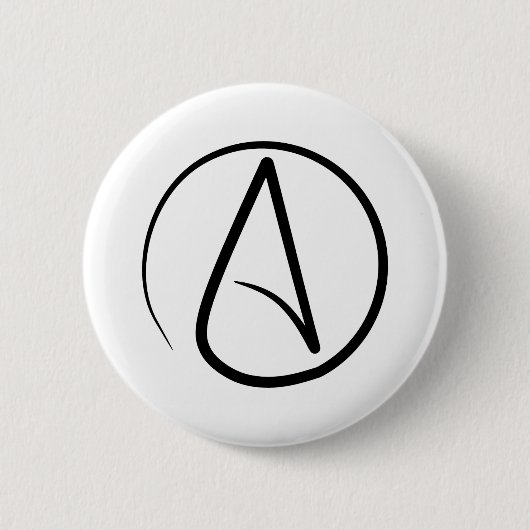 Atheistisches Symbol-Button Button (Vorderseite)