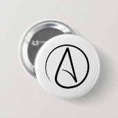 Atheistisches Symbol-Button Button (Vorne & Hinten)