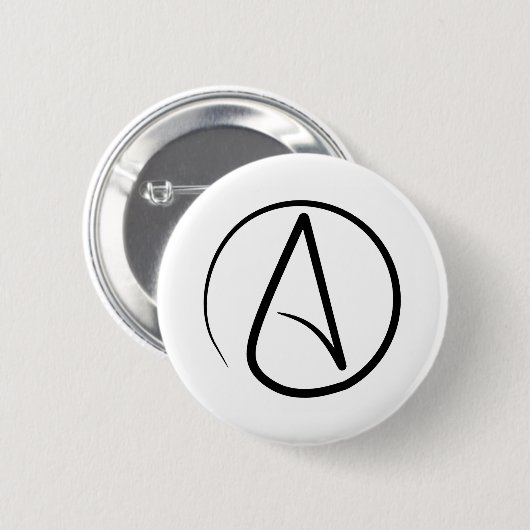 Atheistisches Symbol-Button Button (Vorne & Hinten)