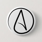Atheistisches Symbol-Button Button (Vorderseite)