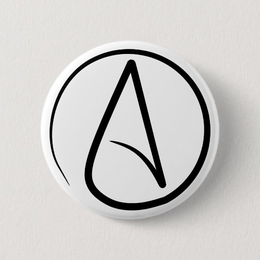 Atheistisches Symbol-Button Button (Vorderseite)