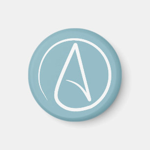Atheistisches Symbol: grau-blau weiß Magnet