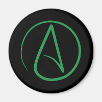 Atheistisches Symbol: Grün auf schwarz