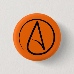 Atheistisches Symbol: Orange Button