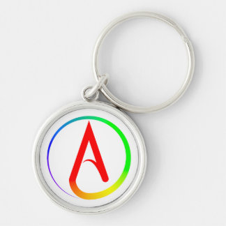 Atheistisches Symbol Regenbogen Schlüsselanhänger