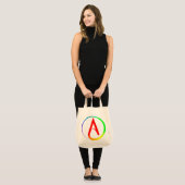 Atheistisches Symbol Regenbogen Tragetasche (Vorderseite (Model))