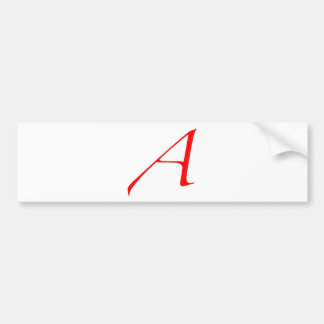 Atheistisches Symbol (Rot A) Autoaufkleber