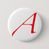 Atheistisches Symbol (Rot A) Button (Vorderseite)