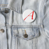 Atheistisches Symbol (Rot A) Button (Beispiel)