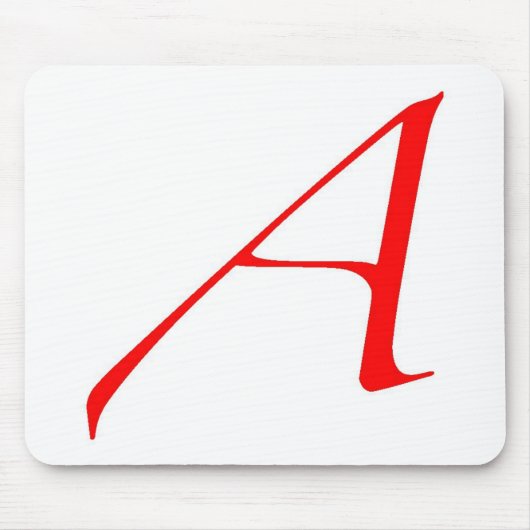 Atheistisches Symbol (Rot A) Mousepad (Vorne)