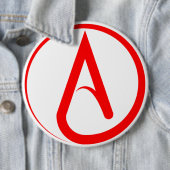 Atheistisches Symbol Rot Button (Beispiel)
