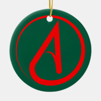 Atheistisches Symbol Rot Keramik Ornament
