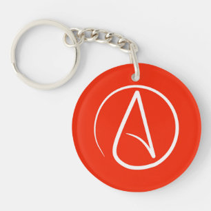 Atheistisches Symbol: rot Schlüsselanhänger
