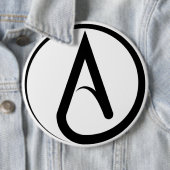 Atheistisches Symbol Schwarz Button (Beispiel)