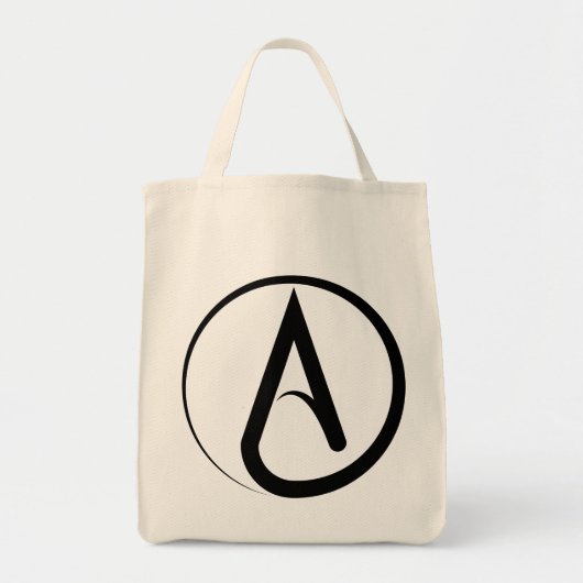 Atheistisches Symbol Schwarz Tragetasche (Vorne)