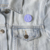 Atheistisches Symbol: Weiß auf Singrün Button (Beispiel)