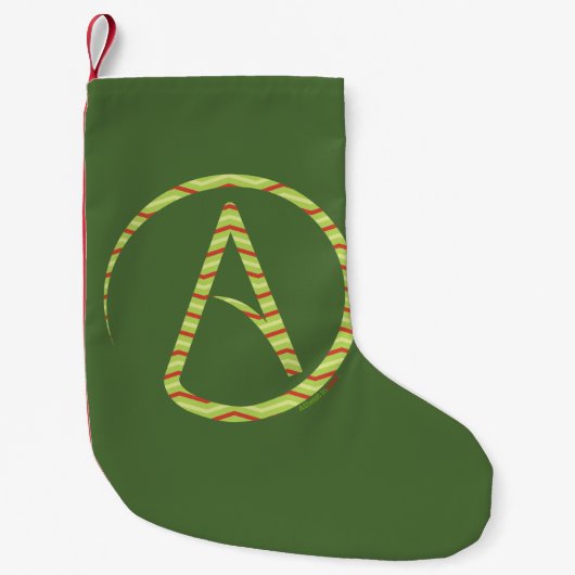Atheistisches Symbol-Zickzack WeihnachtsStrumpf Kleiner Weihnachtsstrumpf (Vorderseite)