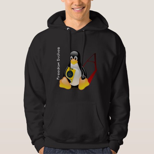 Atheistisches Tux (Freiheit entwickelt) Hoodie (Vorderseite)