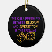 Atheistisches Zitat Keramik Ornament (Links)