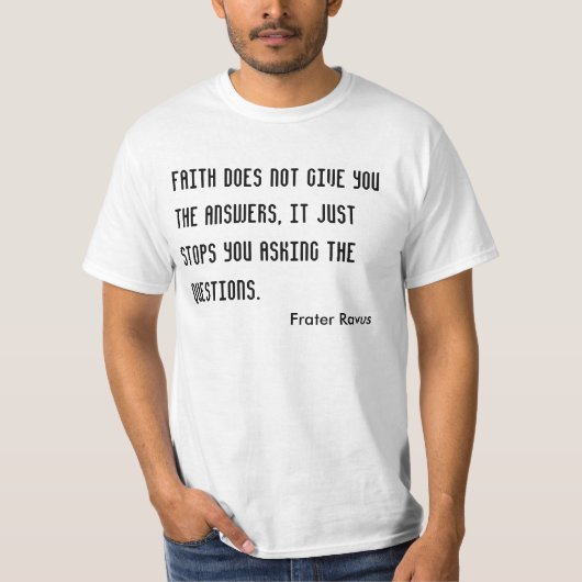 Atheistisches Zitat T-Shirt (Vorderseite)