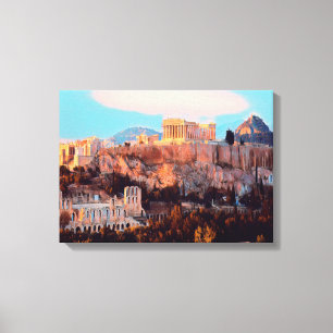 Athen - Akropolis - Panorama - Leinwanddruck